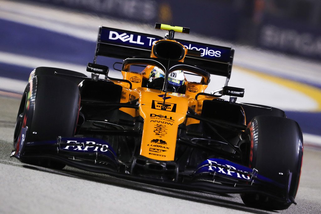 Lando Norris (McLaren) conquistou seis importantes pontos no GP de Singapura de 2019, em Marina Bay