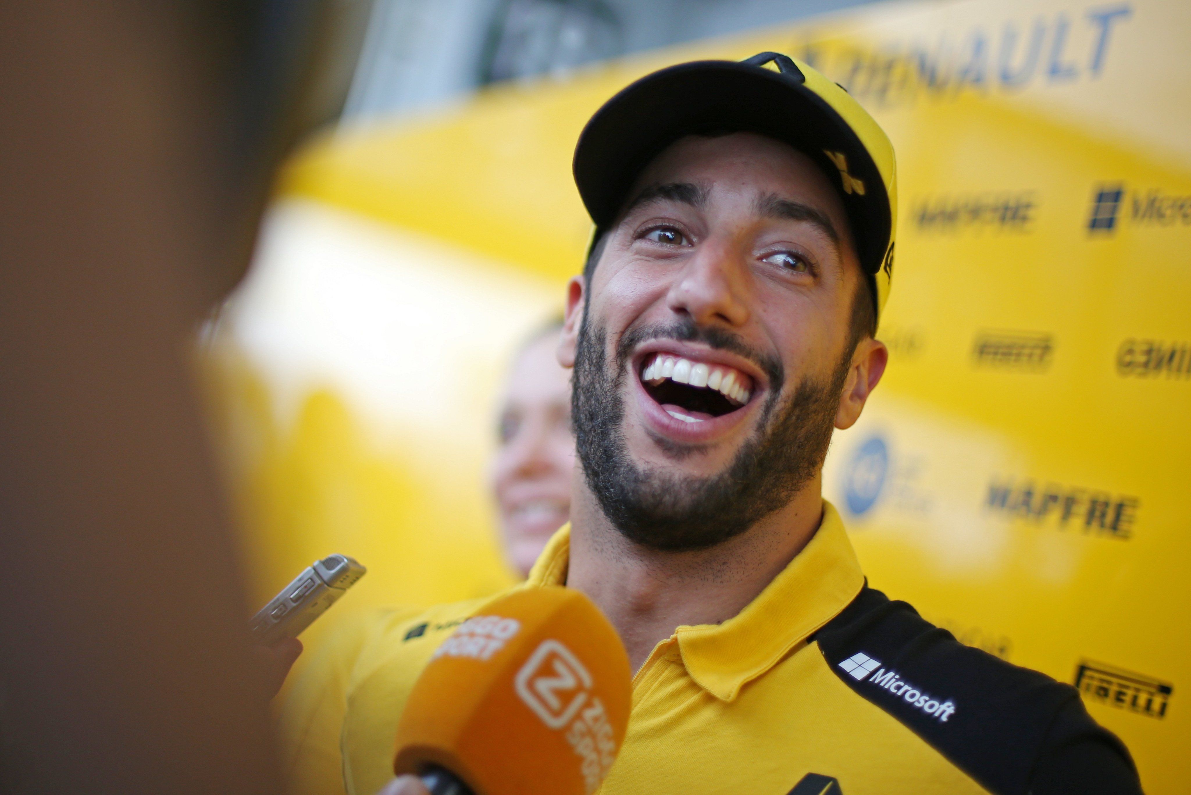 Enquanto Hamilton celebrava o hexa, Ricciardo mostrava satisfação com o bom resultado em Austin